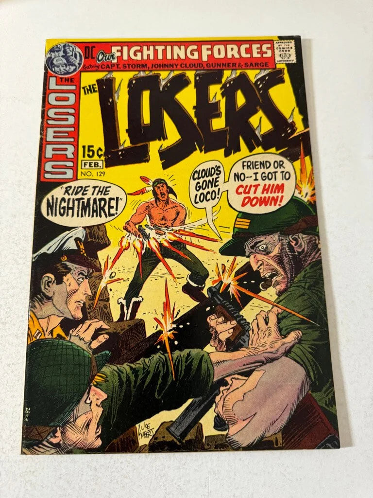 OUR FIGHTING FORCES #129 FN+ Joe Kubert Cover