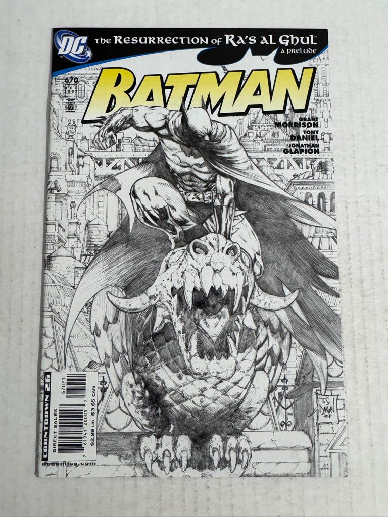 BATMAN #670 NM 1:10 Tony Daniel Sketch Variant
