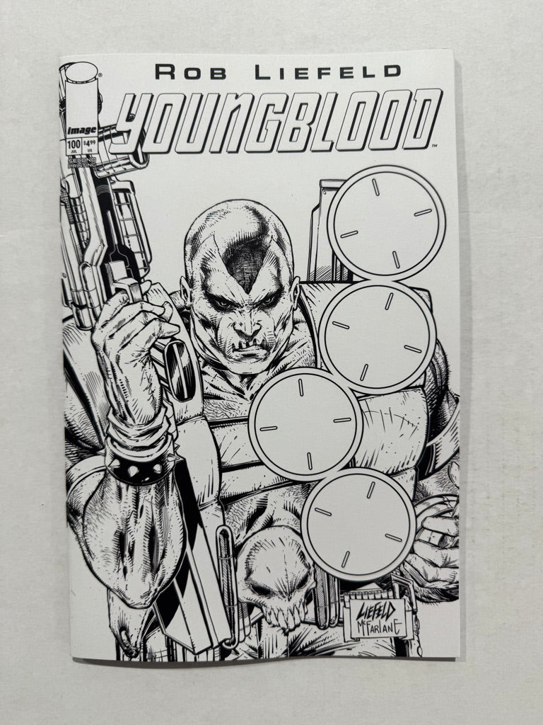 YOUNGBLOOD #100 NM 2nd Print Liefeld McFarlane B/W Sketch Variant