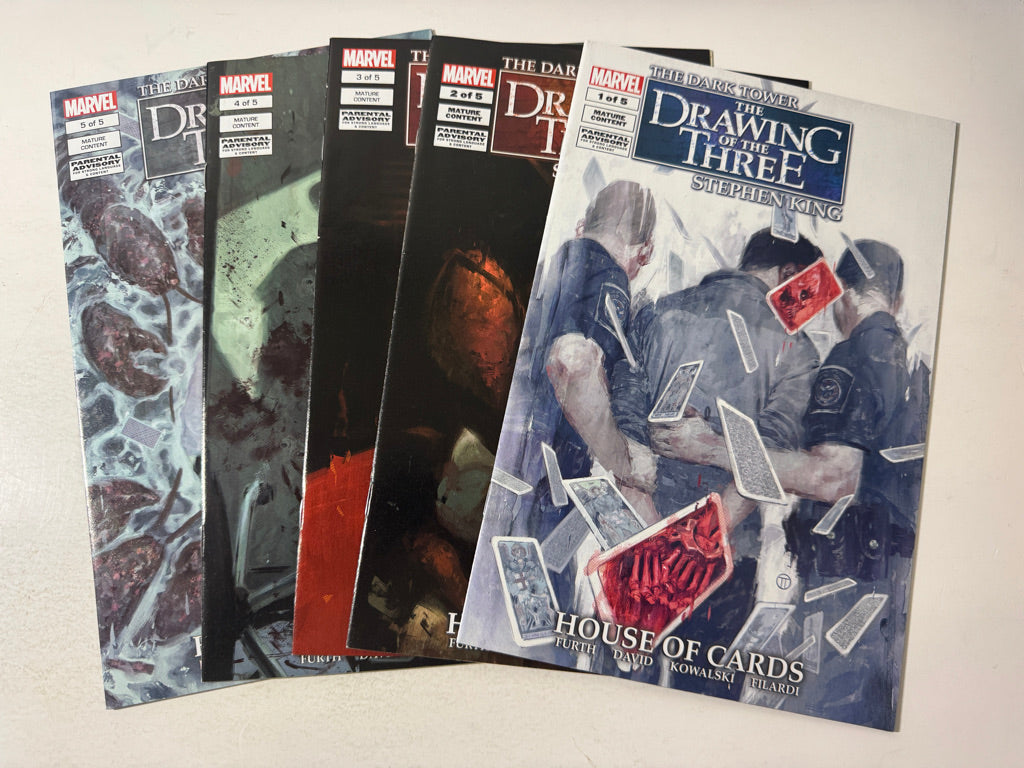 STEPHEN KING THE DARK TOWER The Drawing of The Three House of Cards #1-5 NM Set Tedesco Covers