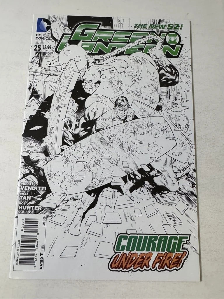 GREEN LANTERN #25 Vol 5 NM 1:25 B/W Variant