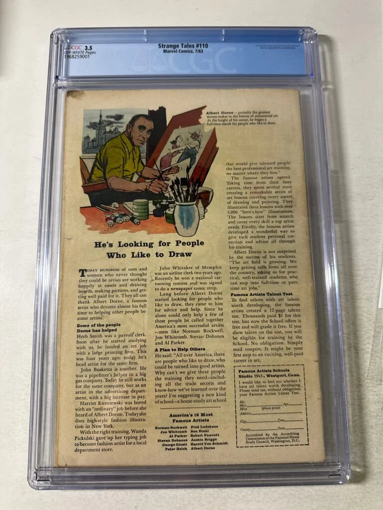 STRANGE TALES #110 CGC3.5 1ST APPEARANCE
