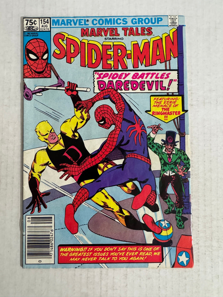 MARVEL TALES #154 VG/FN CANADIAN PRICE VARIANT