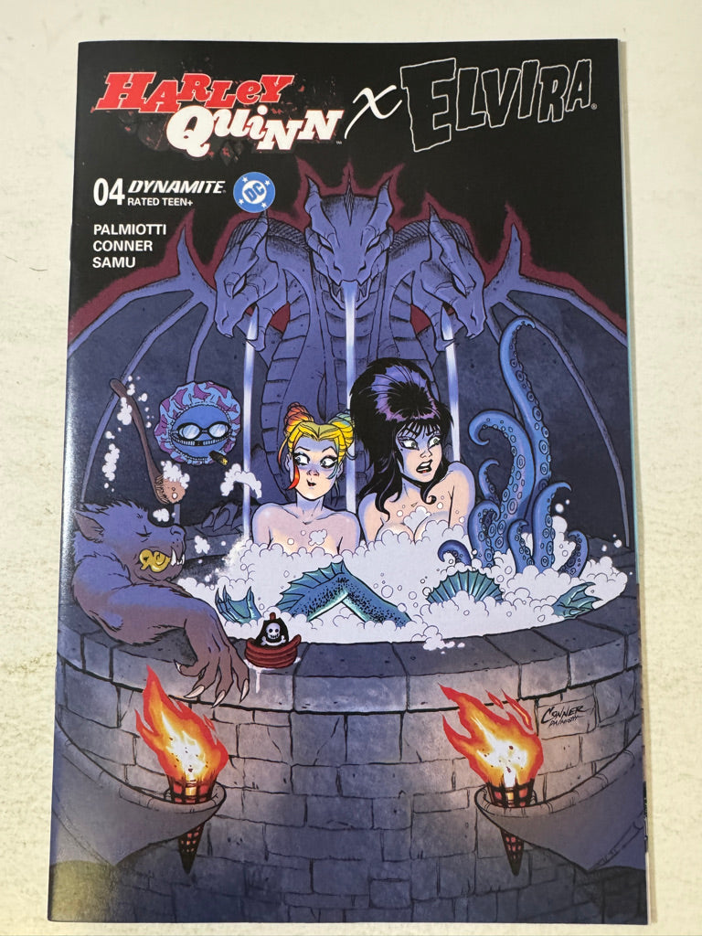 HARLEY QUINN X ELVIRA #4 NM Amada Connor Cover