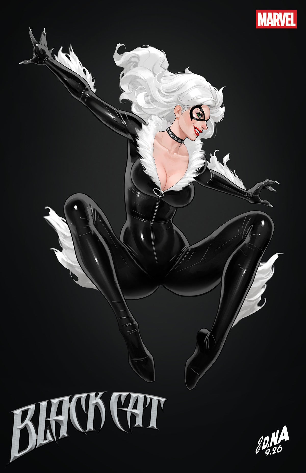 BLACK CAT #17 DAVID NAKAYAMA COLOR BLOCK BLACK VARIANT