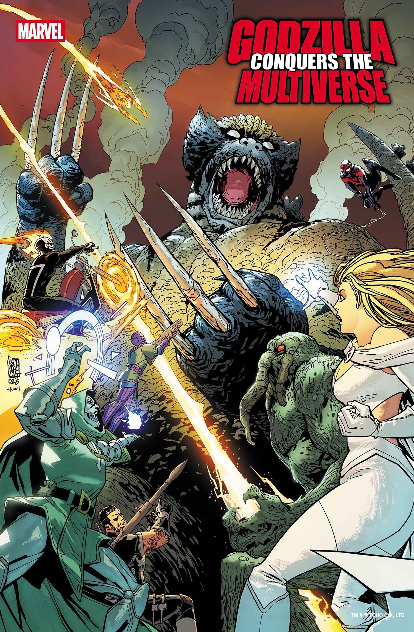 PRE-SALE: GODZILLA CONQUERS THE MULTIVERSE #1 GIUSEPPE CAMUNCOLI VARIANT