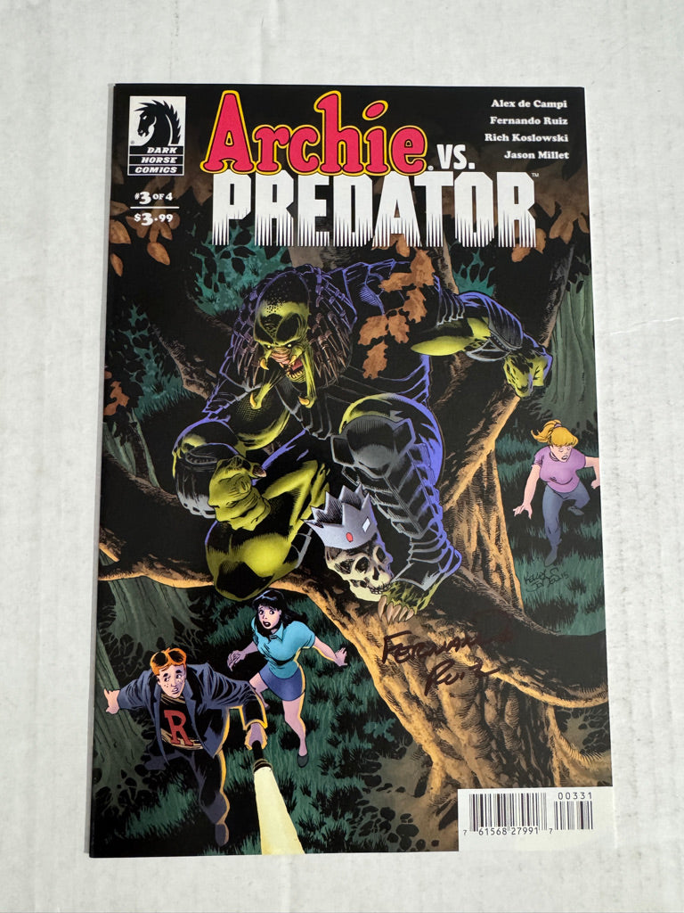 ARCHIE VS PREDATOR #3 NM- Kelley Jones Variant SIGNED by Fernado Ruiz