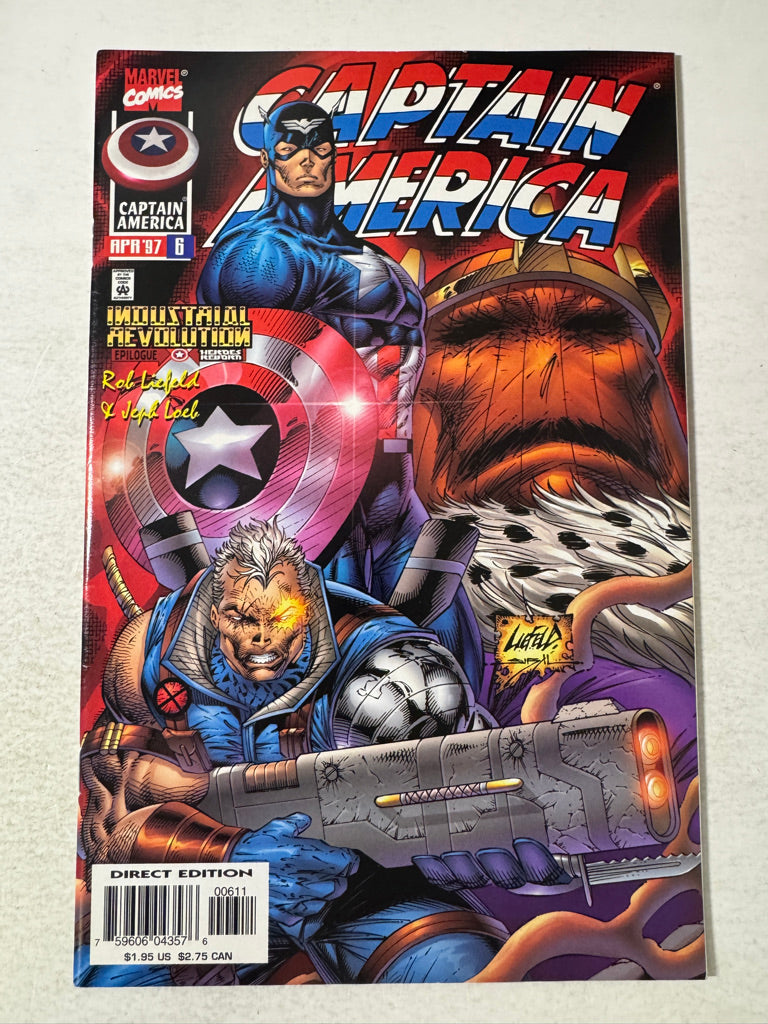 CAPTAIN AMERICA #6 Vol 2 NM Rob Liefeld Cover
