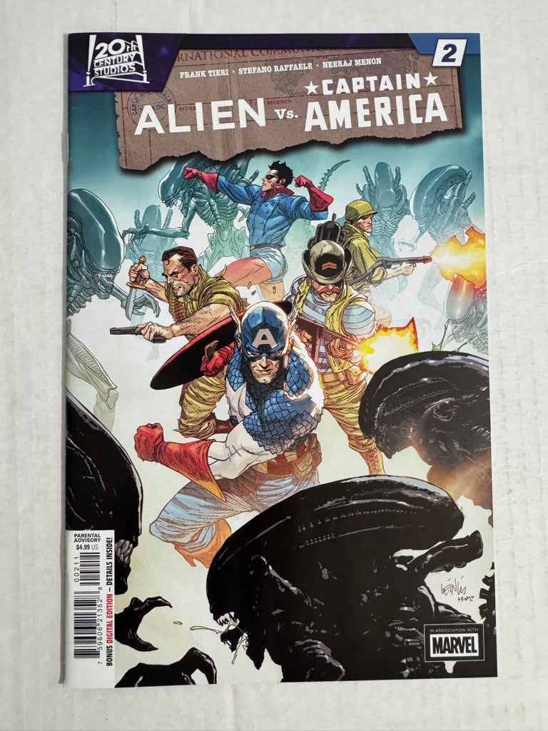 ALIEN VS CAPTAIN AMERICA #2 NM Leinil Yu Cover