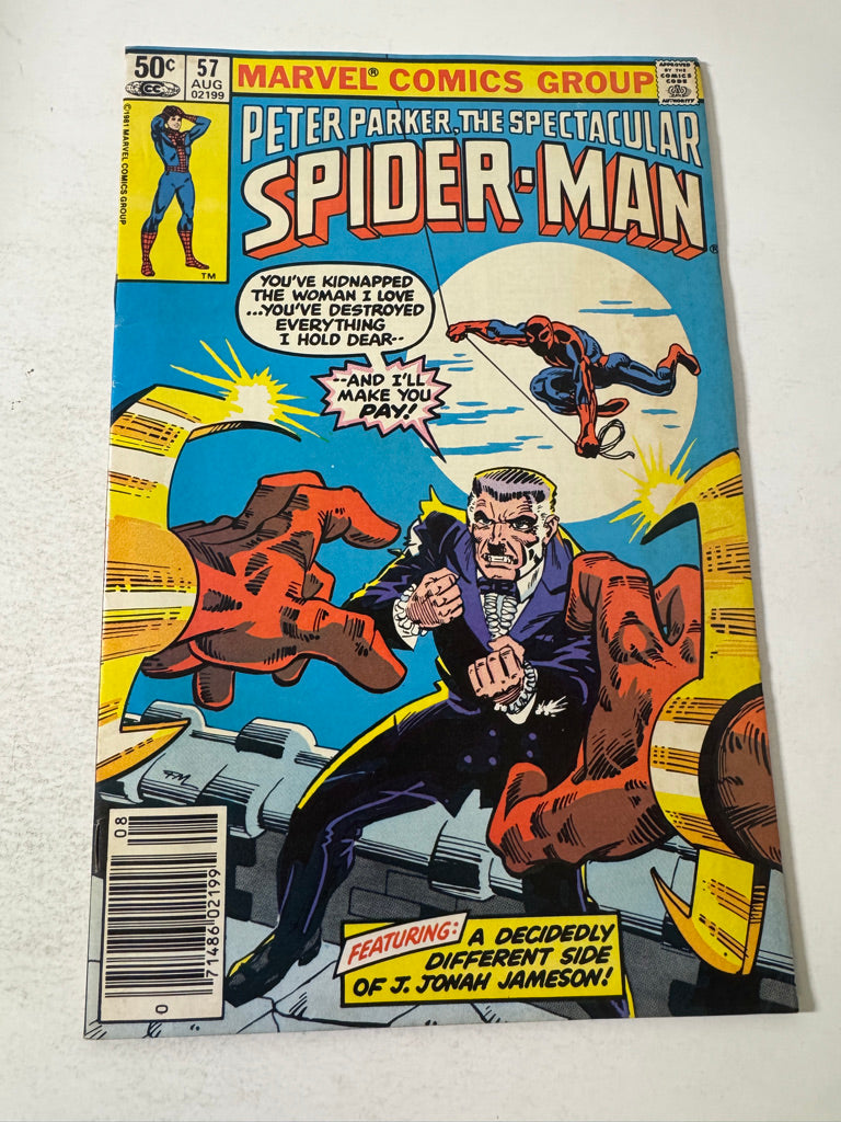 SPECTACULAR SPIDER-MAN #57 FN/VF NEWSSTAND Frank Miller Cover