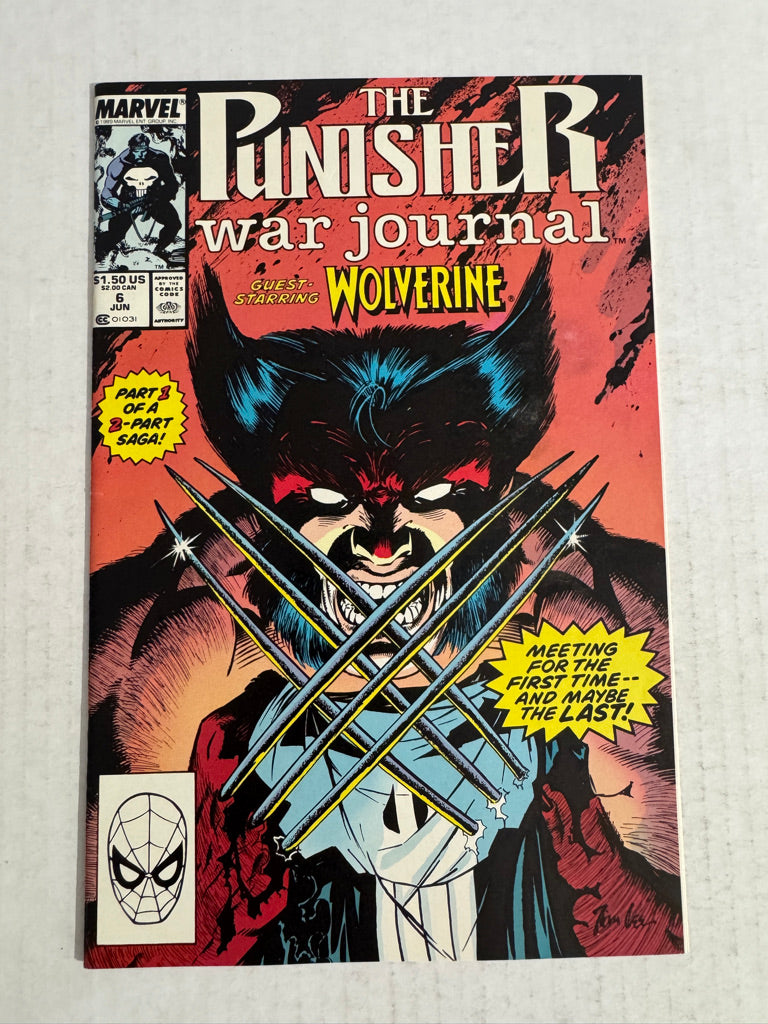 PUNISHER WAR JOURNAL #6 VF/NM Jim Lee Cover
