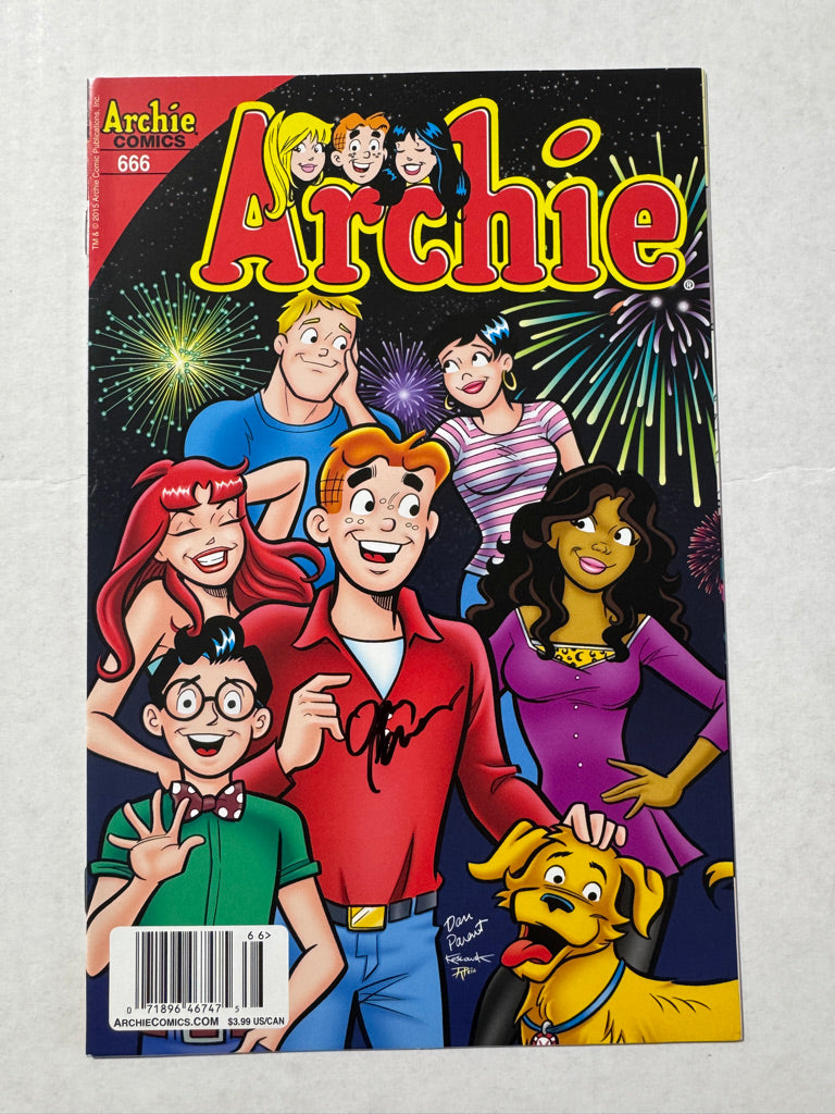 ARCHIE #666 VF/NM NEWSSTAND SIGNED by DAN PARENT