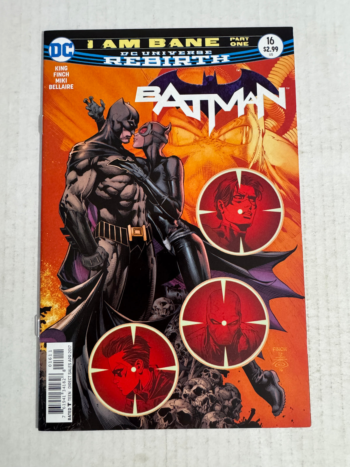 BATMAN #16 Vol 3 NM- David Finch Cover
