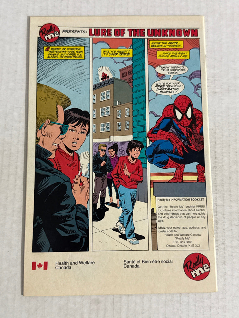AMAZING SPIDER-MAN Skating On Thin Ice #1 VF+ Todd McFarlane Cover CANADIAN PRICE VARIANT
