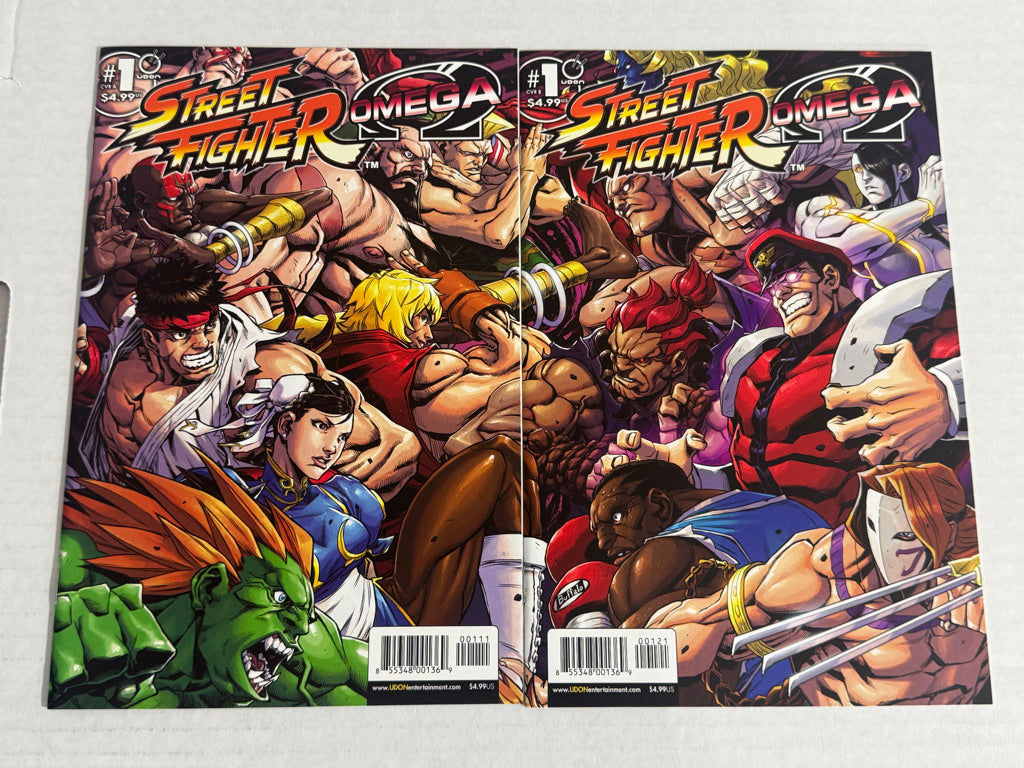 STREET FIGHTER OMEGA #1 NM A & B Connecting Variant Set