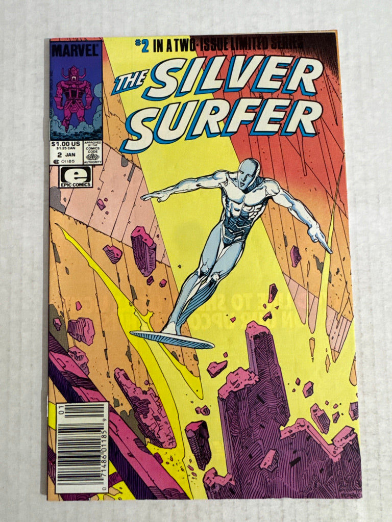 SILVER SURFER #1-2 VF- Moebius Cover SET NEWSSTAND