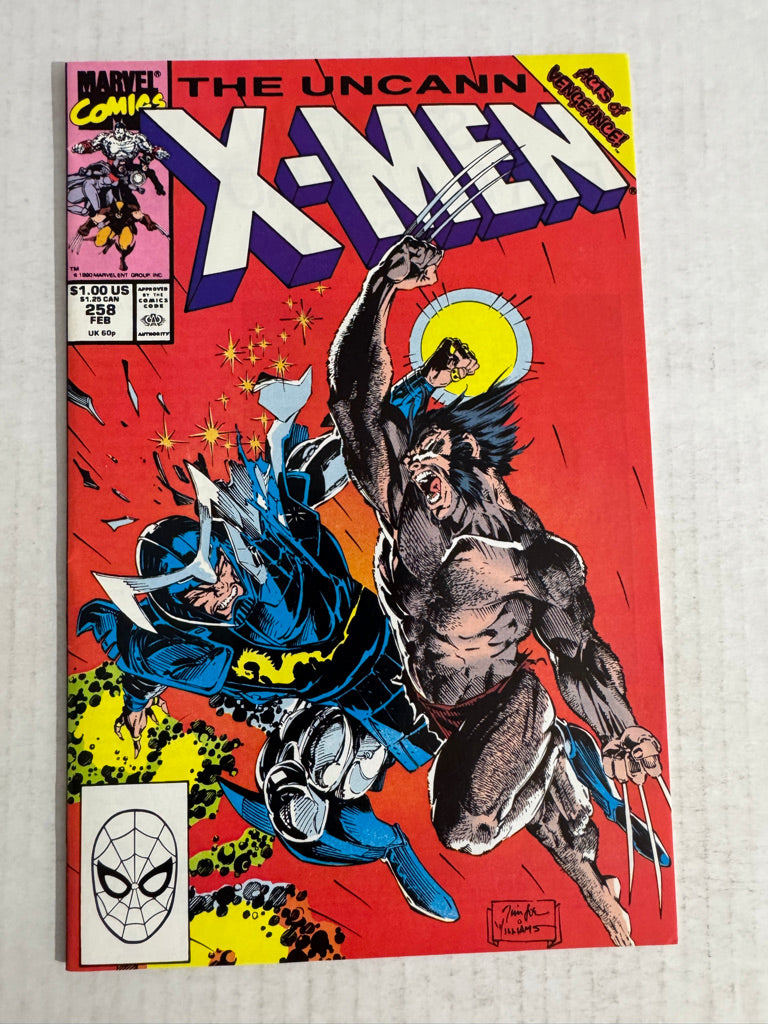 UNCANNY X-MEN #258 VF Jim Lee Cover