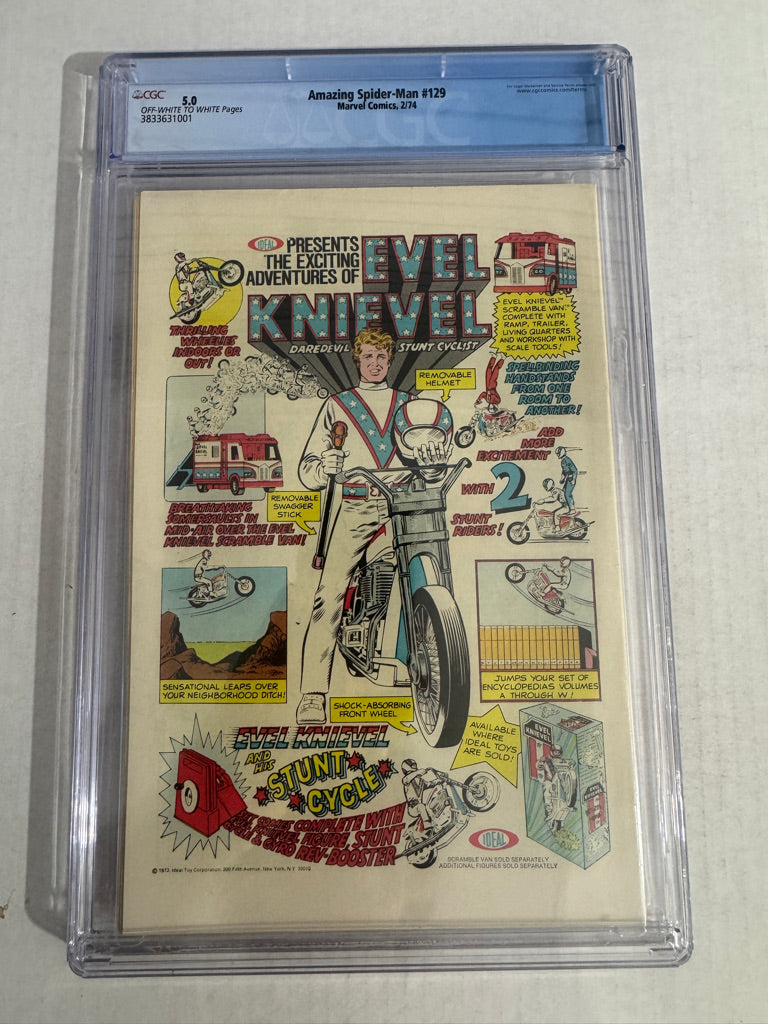AMAZING SPIDER-MAN #129 CGC 5.0 1ST APPEARANCE