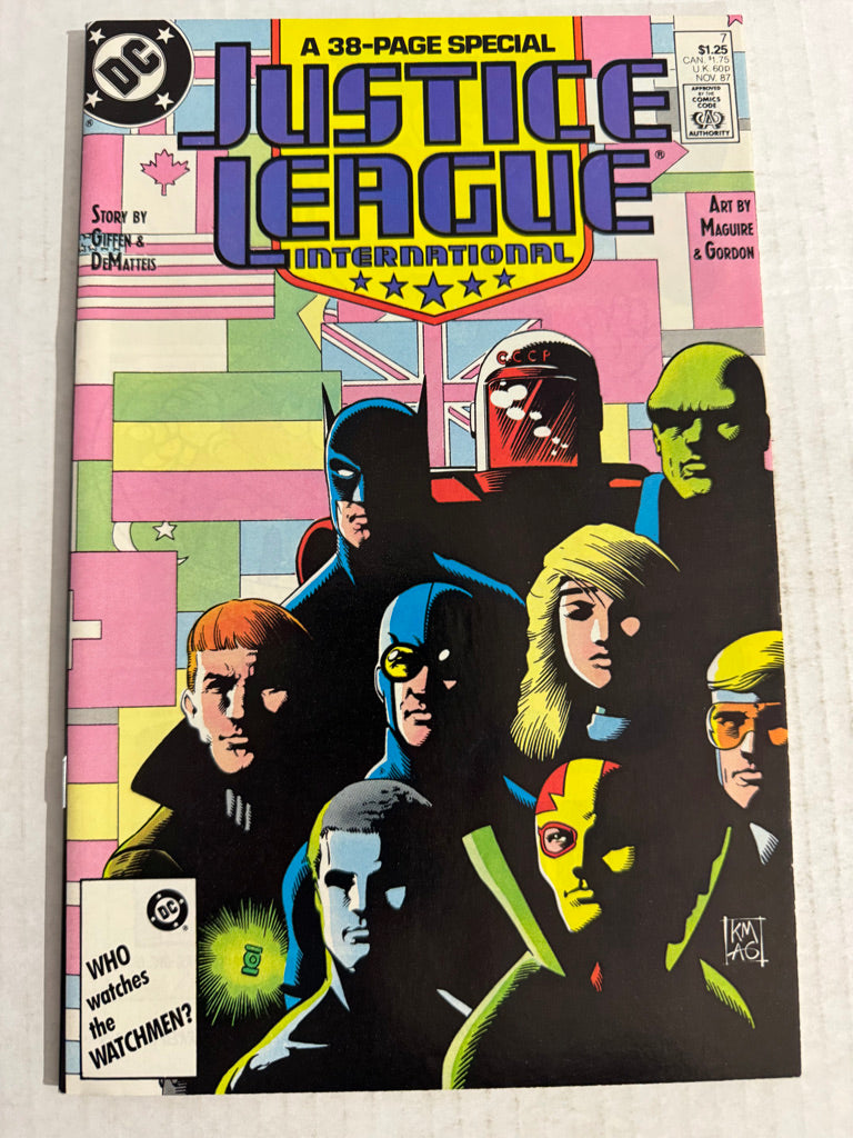 JUSTICE LEAGUE #7 NM Kevin Maguire Cover