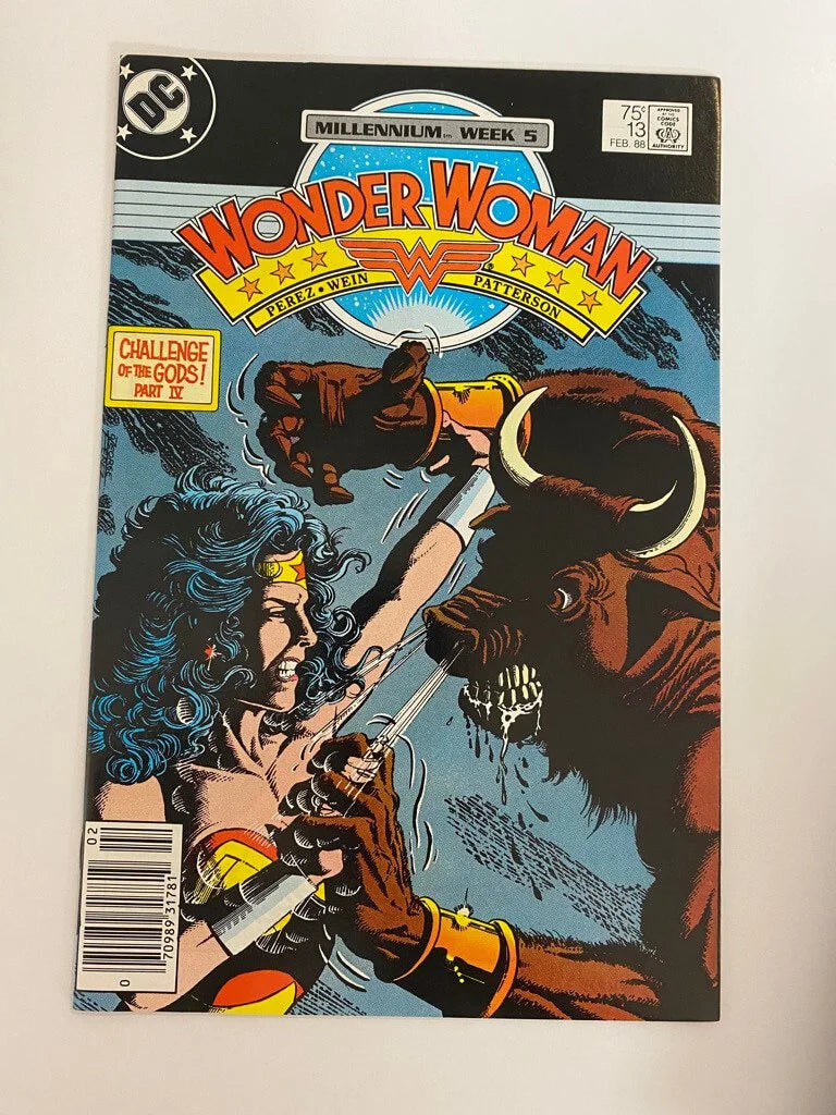 WONDER WOMAN #13 Vol 2 NM George Perez Cover NEWSSTAND