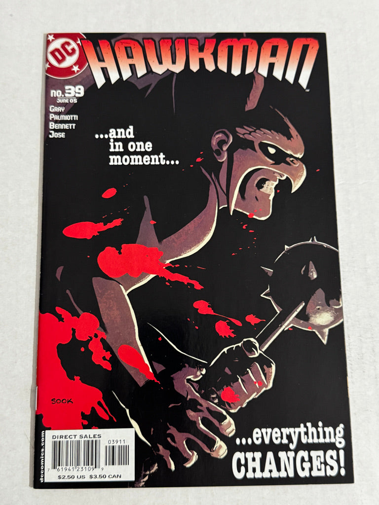 HAWKMAN #39 Vol 4 NM- Ryan Sook Cover