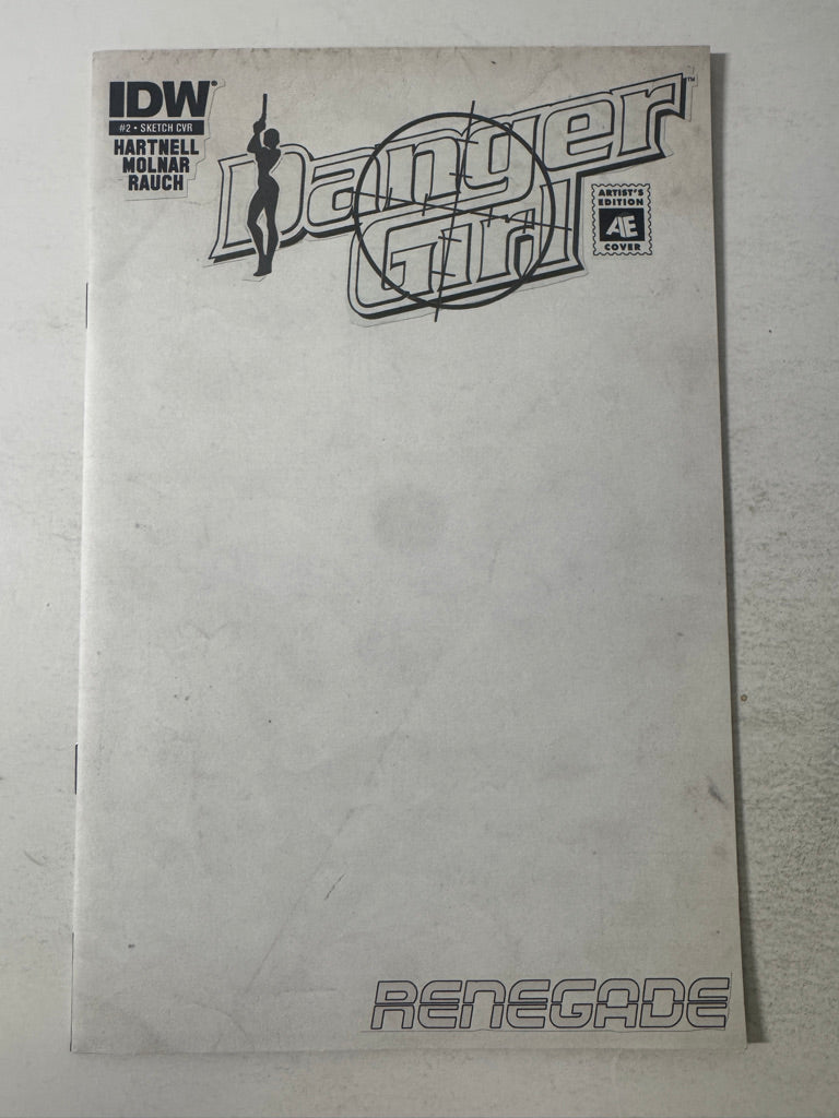 DANGER GIRL RENEGADE #2 NM Blank Sketch Variant