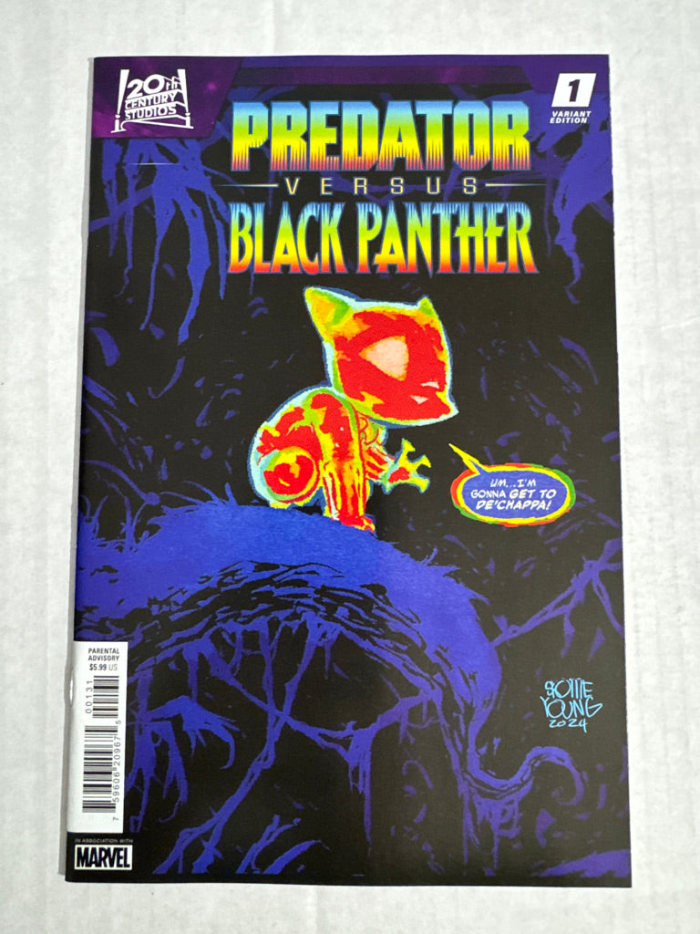 PREDATOR VERSUS BLACK PANTHER #1 NM Skottie Young Variant