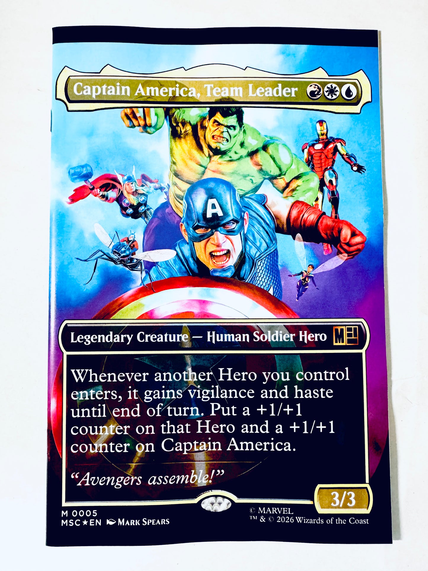 CAPTAIN AMERICA #12 NM Mark Spears Magic: the Gathering Variant