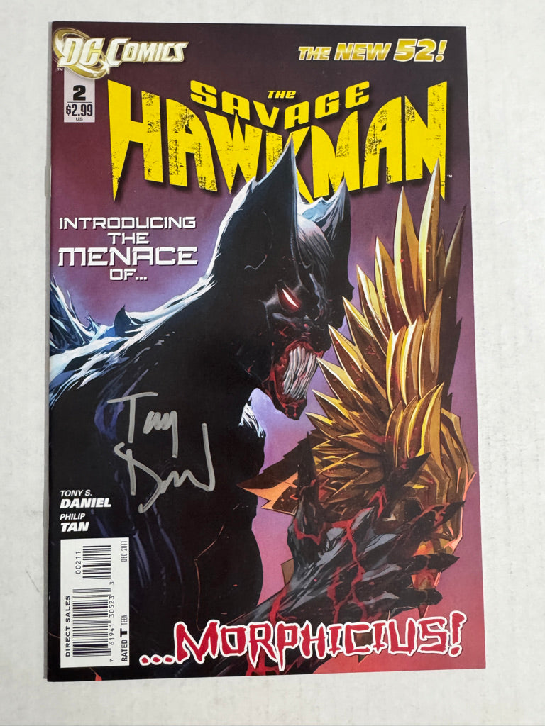 SAVAGE HAWKMAN #2 NM SIGNED by Tony Daniel