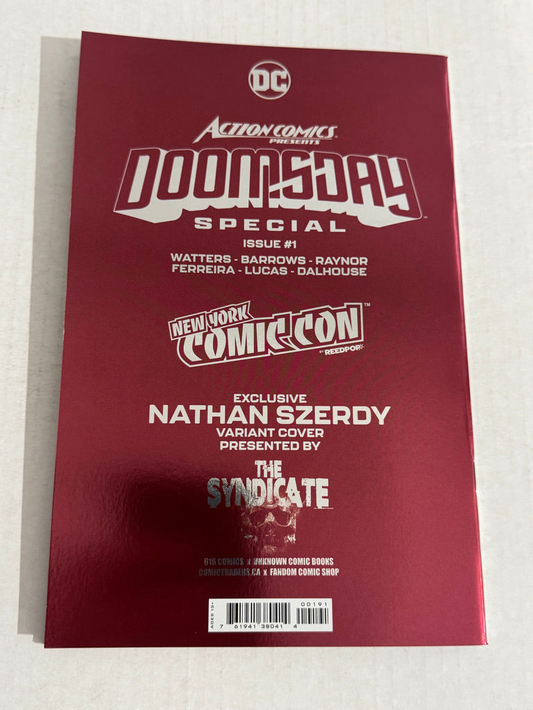 ACTION COMICS PRESENTS DOOMSDAY SPECIAL #1 NM NYCC Szerdy Virgin Foil Variant