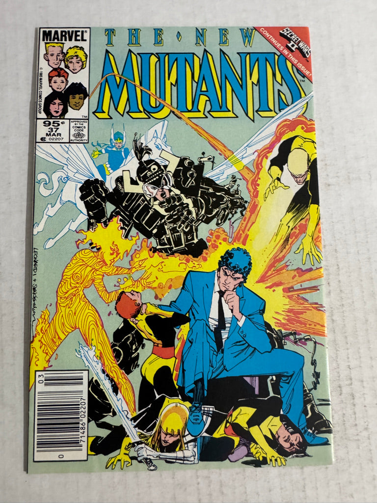 NEW MUTANTS #37 VF/NM Bill Sienkiewicz Cover CANADIAN PRICE VARIANT