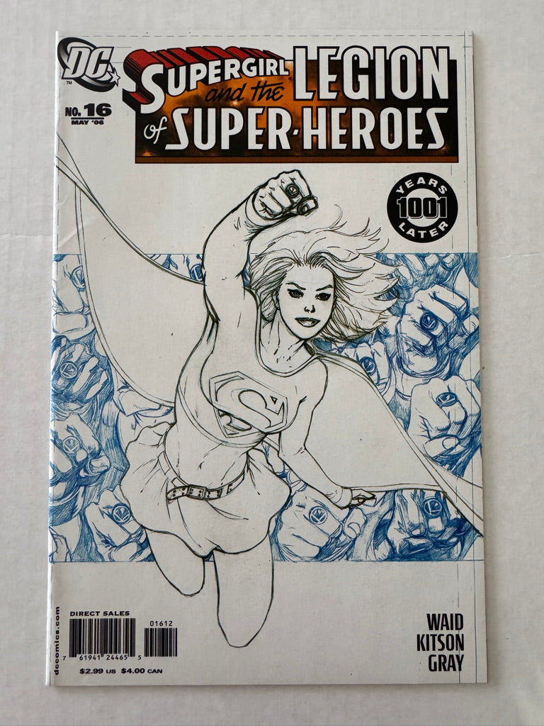 SUPERGIRL AND THE LEGION OF SUPER-HEROES #16 VF+ 2nd Print Sketch VARIANT
