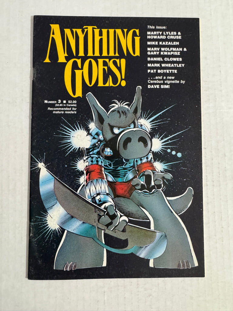 ANYTHING GOES #3 VF Neal Adams Cerebus Cover
