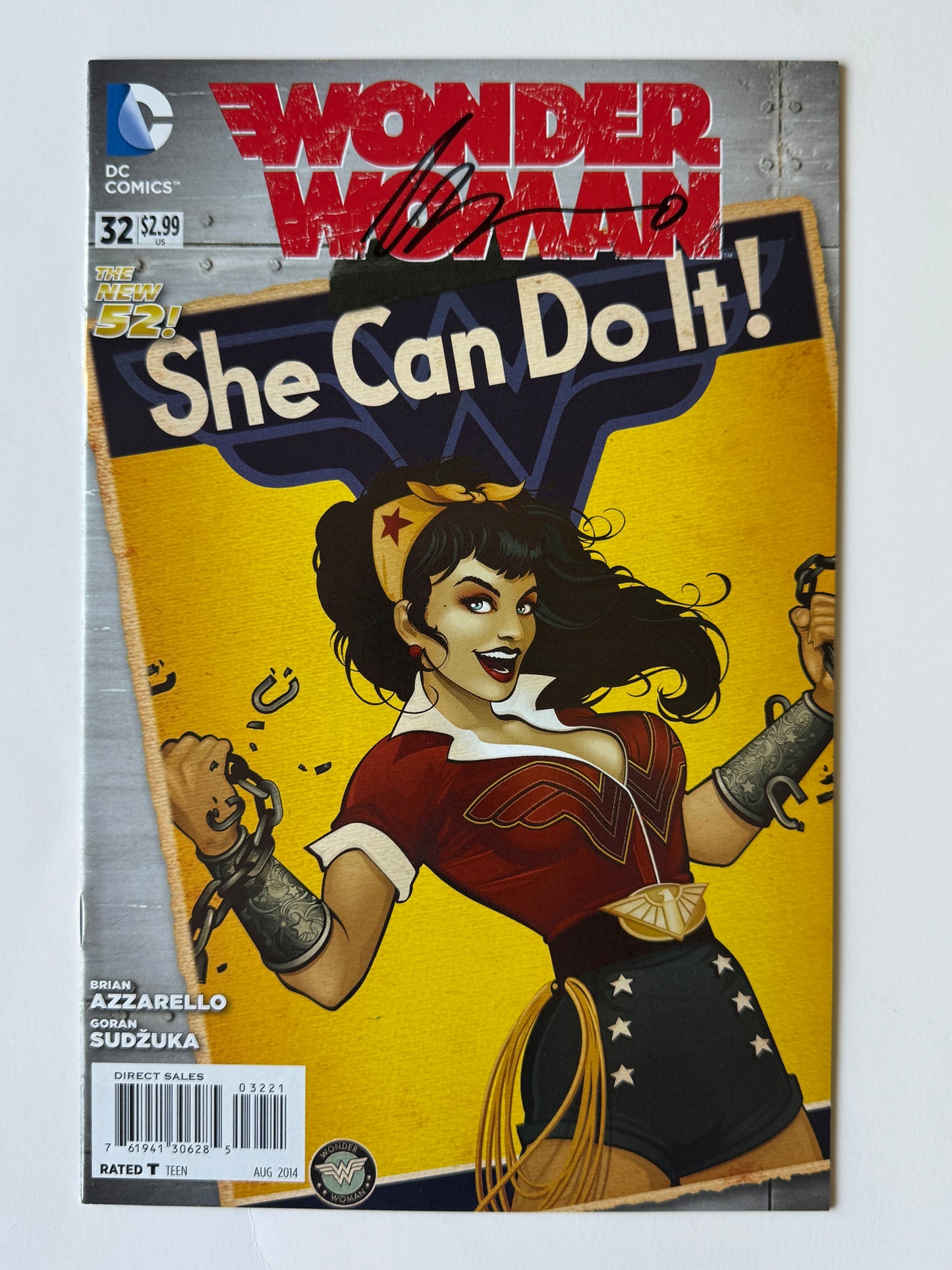 WONDER WOMAN #32 Vol 4 NM BOMBSHELLS VARIANT SIGNED by Brian Azzarello