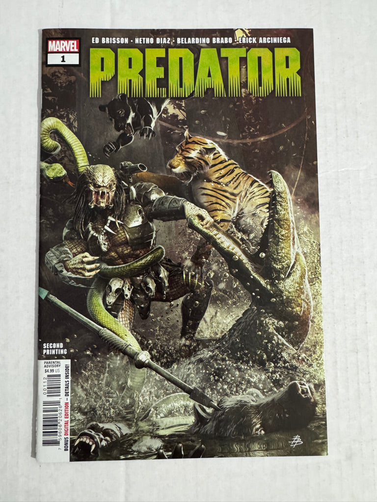 PREDATOR #1 Vol 2 NM 2nd Print Bjorn Barends Variant