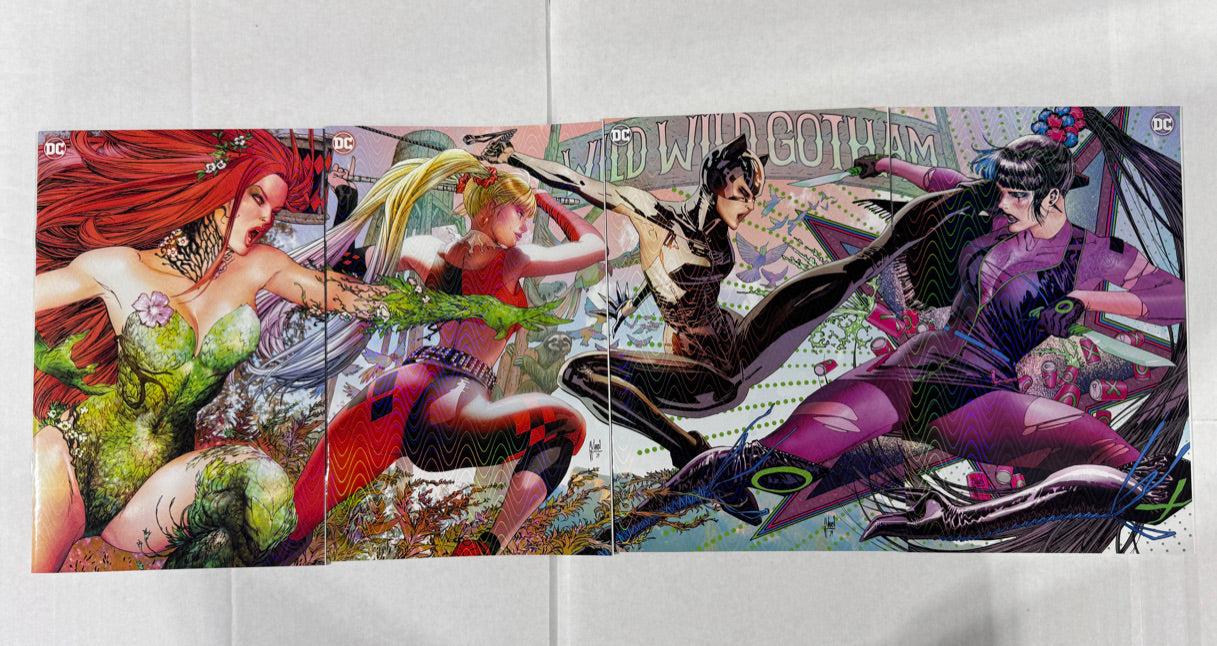 GOTHAM CITY SIRENS #1-4 Vol 2 NM Guilem March prismatic Connecting Variant SET