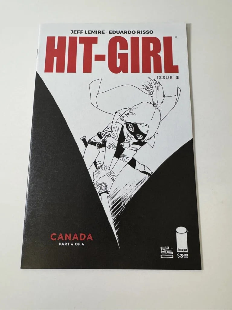 HIT-GIRL #8 Vol 2 NM B/W Eduardo Risso Variant
