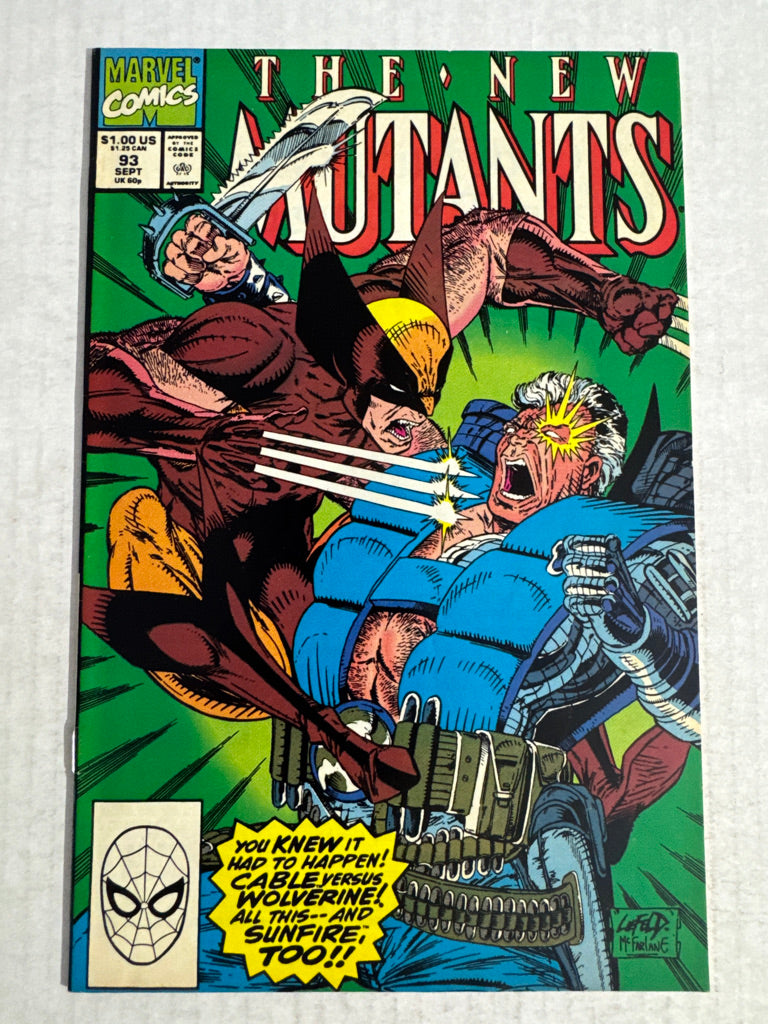 NEW MUTANTS #93 VF/NM Rob Liefeld & Todd McFarlane Cover