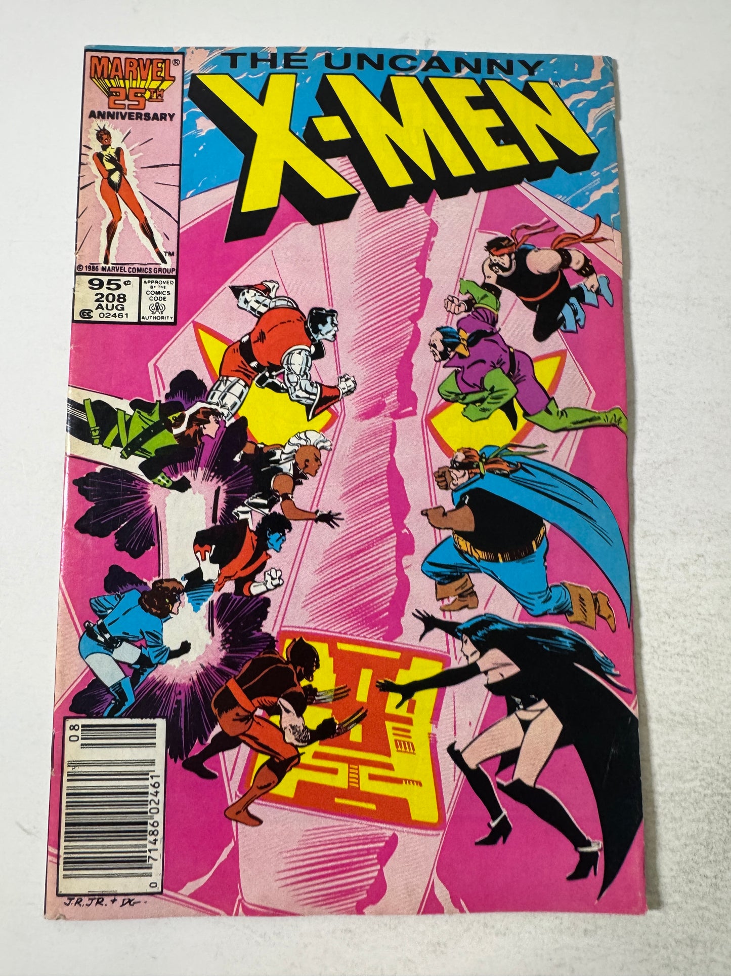 UNCANNY X-MEN #208 VG+ CANADIAN PRICE VARIANT