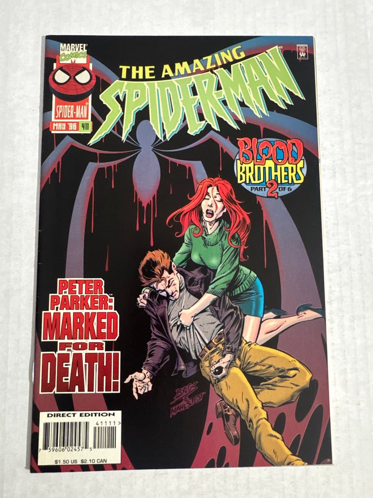 AMAZING SPIDER-MAN #411 VF+ Mark Bagley Cover