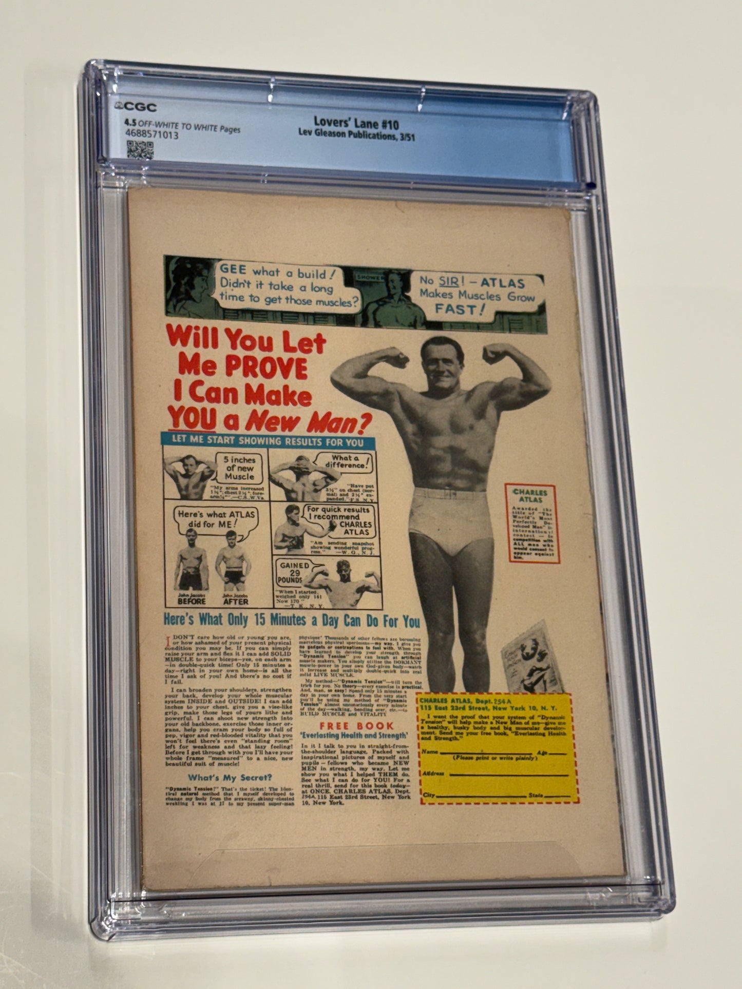 LOVERS' LANE #10 CGC 4.5 Bob Fujitani Cover