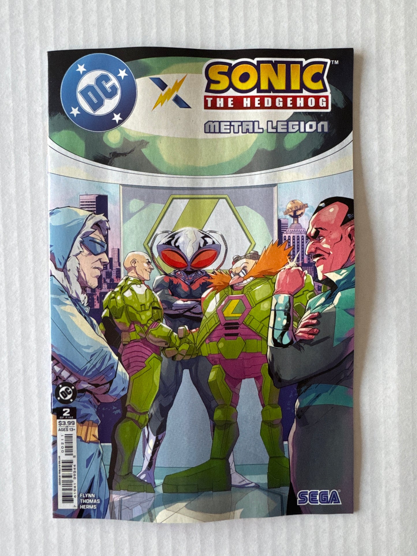 DC X SONIC THE HEDGEHOG Metal Legion #2 NM