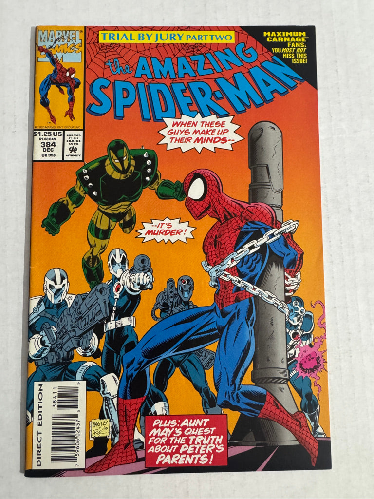 AMAZING SPIDER-MAN #384 VF/NM Mark Bagley Cover