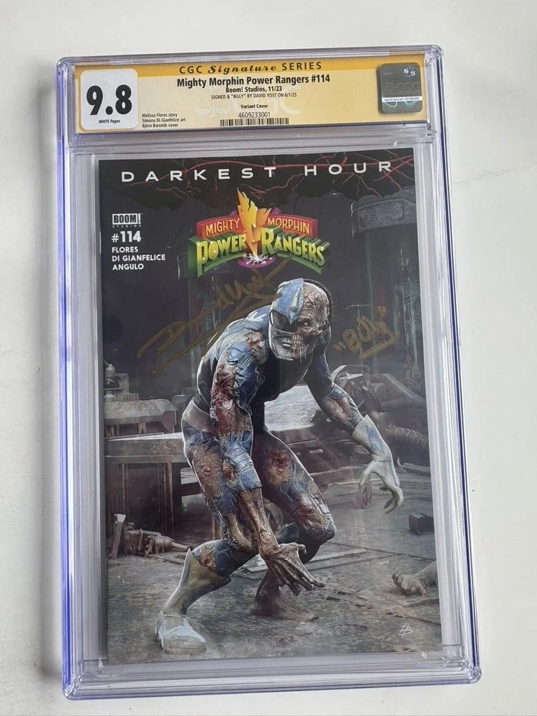 MIGHTY MORPHIN POWER RANGERS #114 CGCG SS 9.8 Bjorn Barends Zombie Variant SIGNED