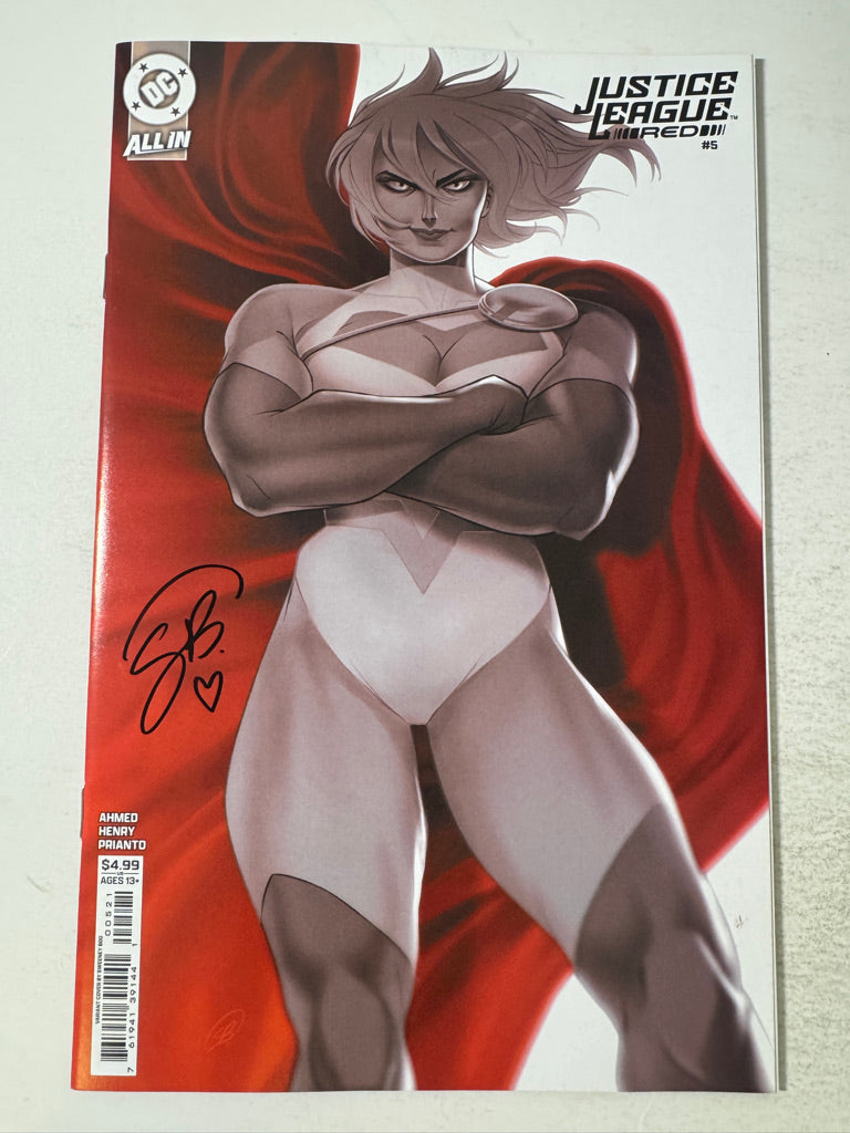 JUSTICE LEAGUE RED #5 NM Sweeney Boo Variant SIGNED