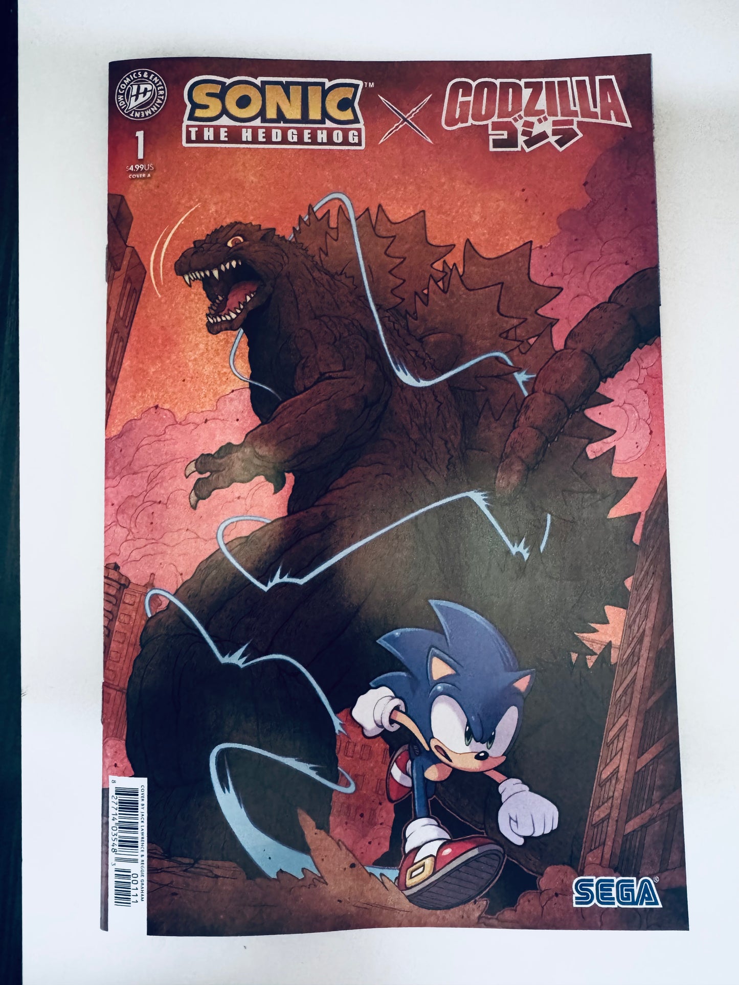SONIC THE HEDGEHOG X GODZILLA #1 NM