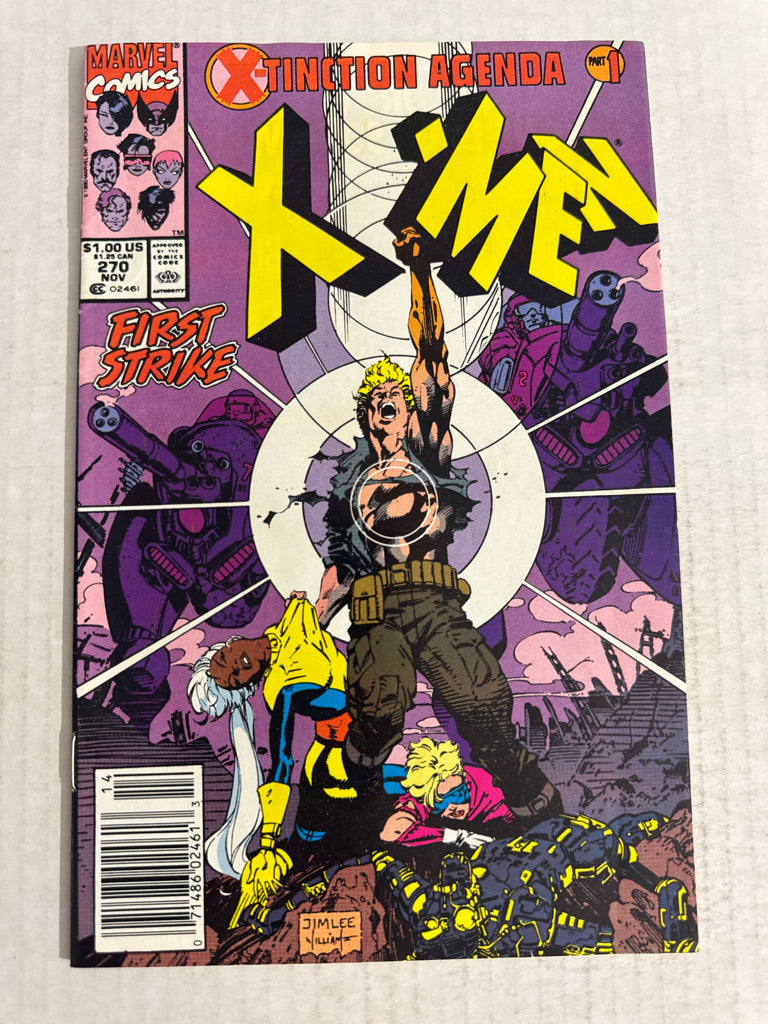 UNCANNY X-MEN #270 FN/VF Jim Lee Cover NEWSSTAND