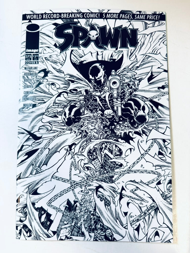 SPAWN #375 NM Cover B Harvey Tolibao Black & White Variant