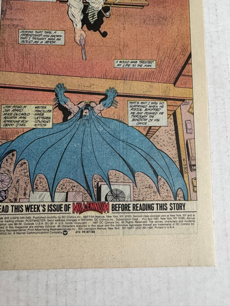 BATMAN #415 VF 6th Print