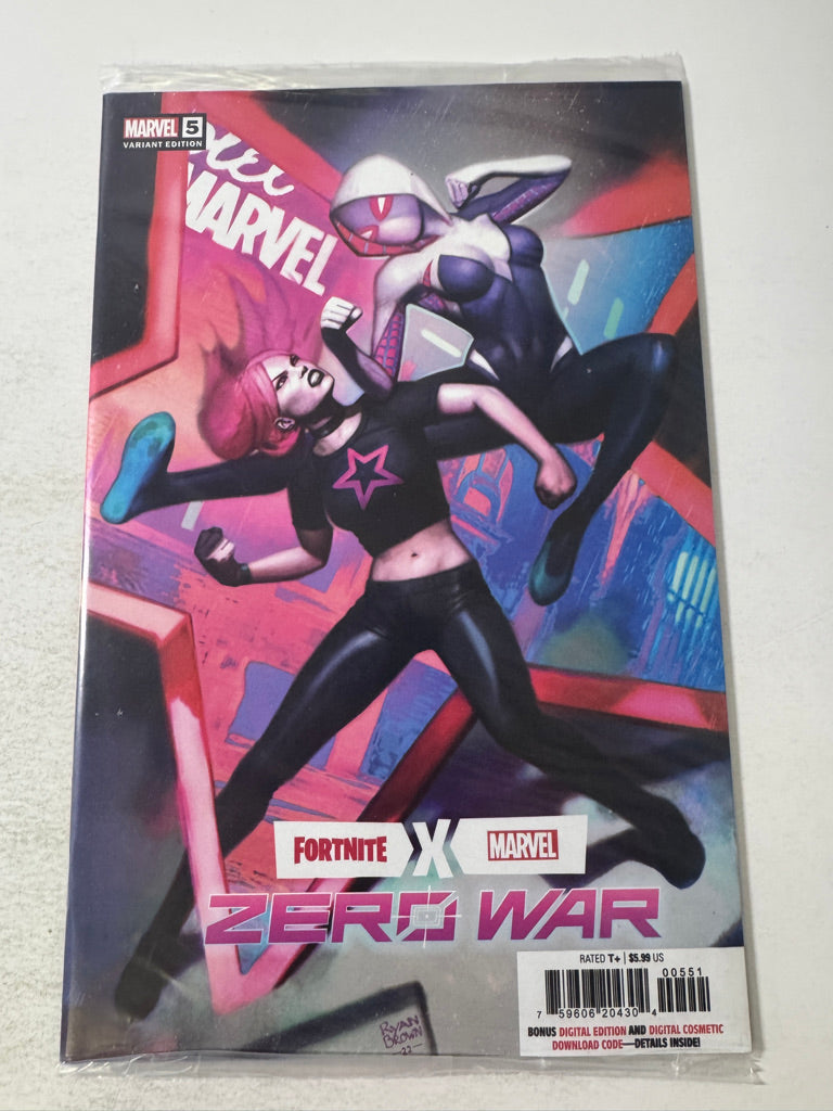 FORTNITE X MARVEL ZERO WAR #5 NM Ryan Brown Variant Sealed